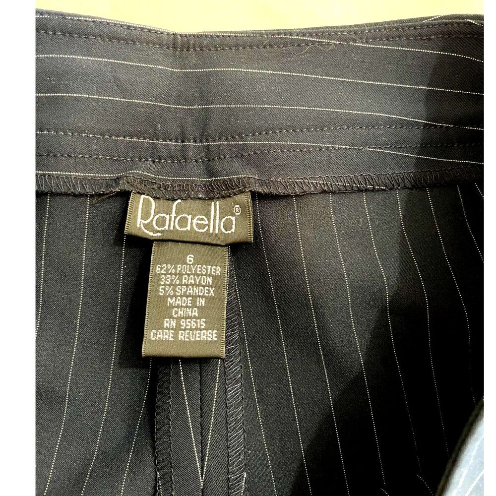 Rafaella capri pants trouser pinstripes preppy career wear office syren women 6 - Picture 4 of 5